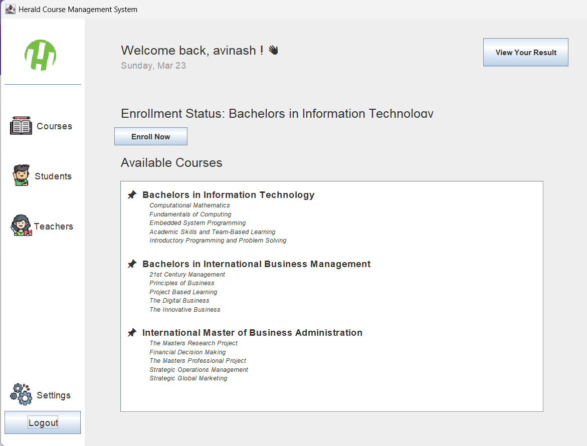 Course Management System