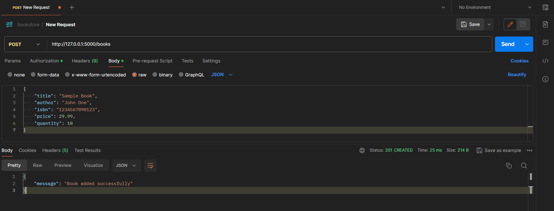 RESTful API for a Bookstore Management System